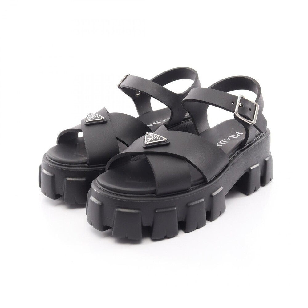 Prada Monolith Triangle Logo Sandals #321552P10B